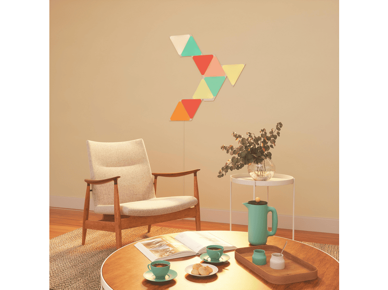 Nanoleaf NL47-0002TW-9PK Shapes Triangles Smart Light Panels Weiß Starter Kit mit 9 Panels — Foto 4 von 4