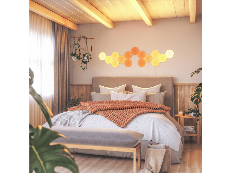 Nanoleaf Shapes Hexagons Expansion Pack, Erweiterungsset mit 3 Panels (NL42-0001HX-3PK); Light Panels — Foto 3 von 5