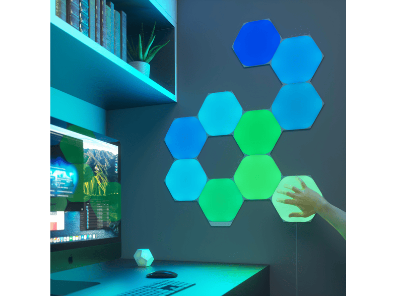 Nanoleaf Shapes Hexagons Expansion Pack, Erweiterungsset mit 3 Panels (NL42-0001HX-3PK); Light Panels — Foto 5 von 5