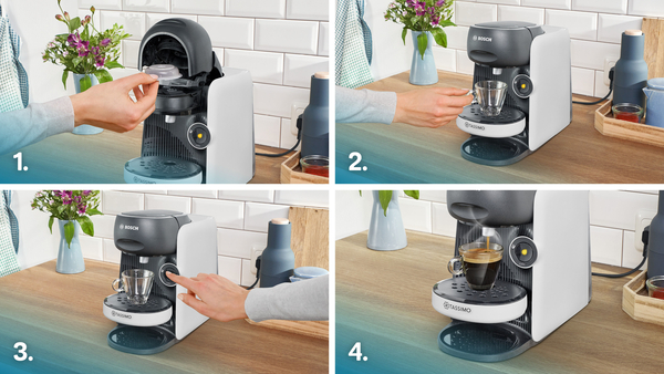 BOSCH TAS16B4 Tassimo Finesse Kaffeepadmaschine Snow White