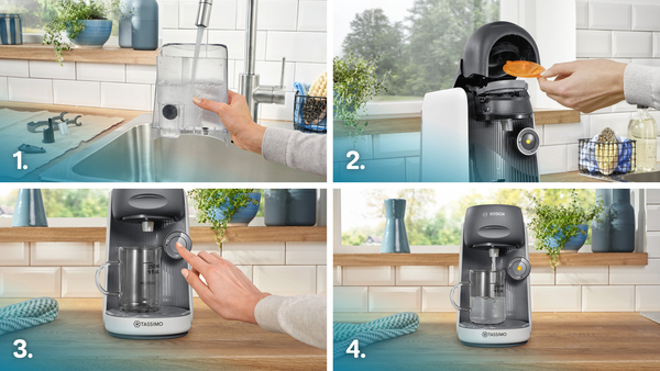 BOSCH TAS16B4 Tassimo Finesse Kaffeepadmaschine Snow White