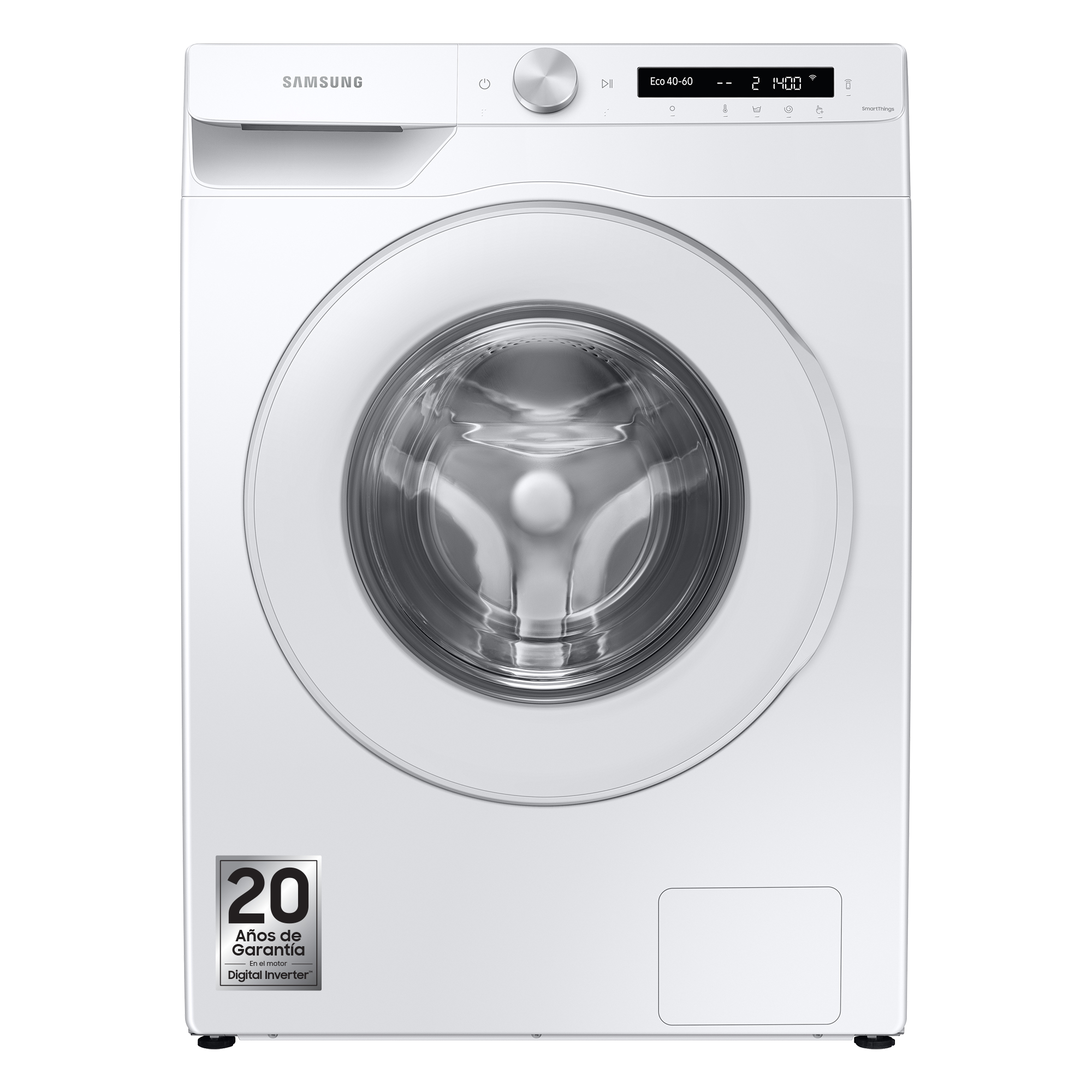 Lavadora carga frontal - Samsung WW90T534DTW/S3, 9 Kg, EcoBubble, Autodosificación, 22 programas, 1400 rpm, Blanco