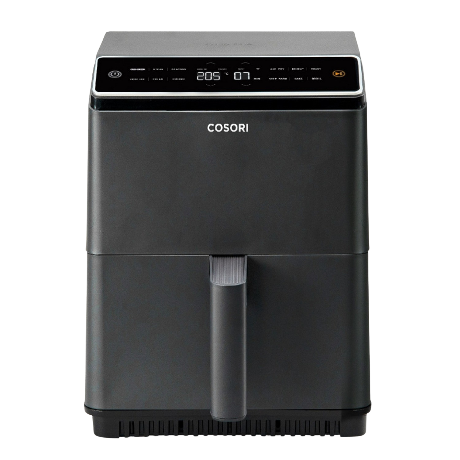 Freidora de aire - Cosori KOSP0011EUN Dual Blaze Chef, 1700 W, 6.4 l, 12 Preajustes, Sistema 360 ThermoIQ, Negro