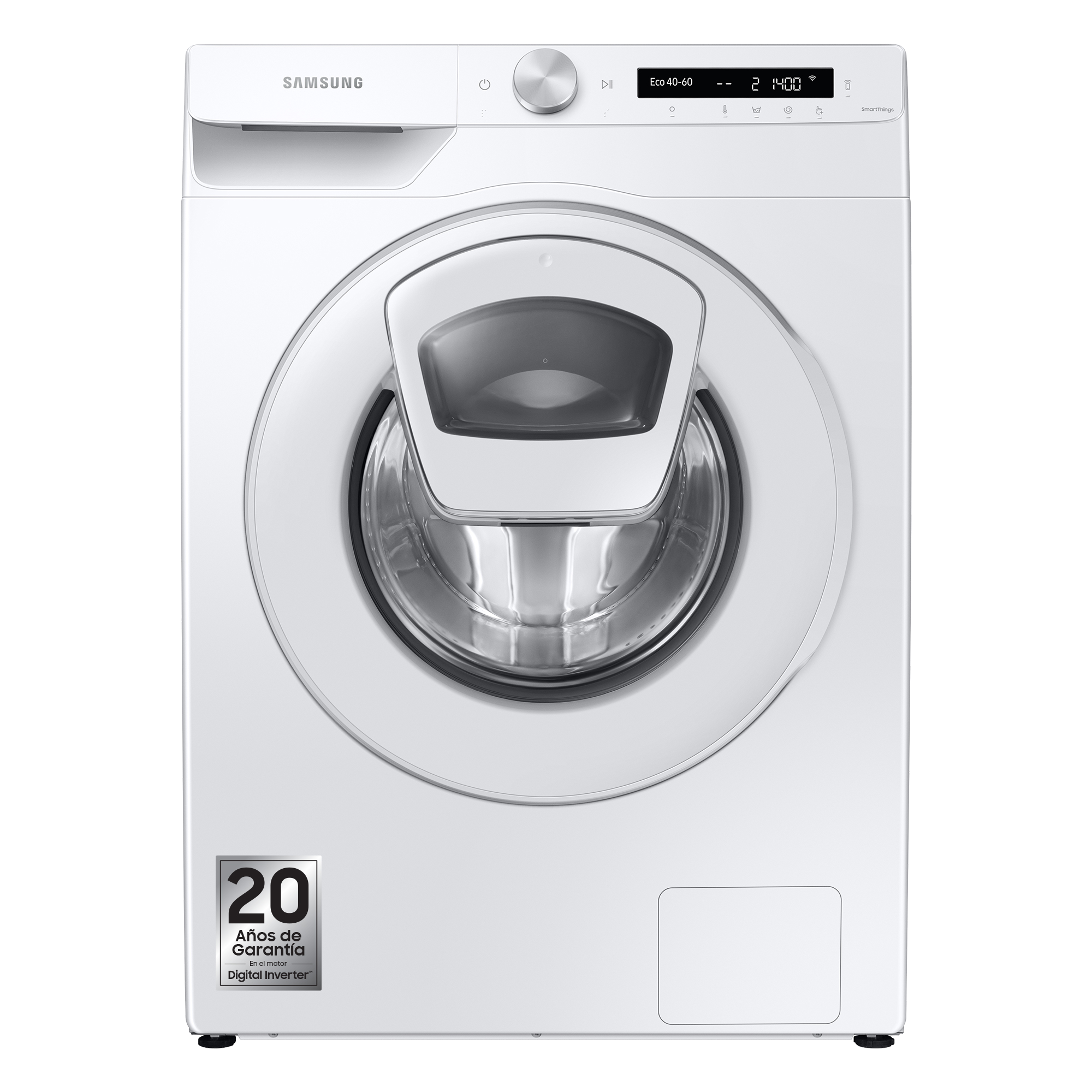 Lavadora carga frontal - Samsung WW90T554DTW/S3, 9 kg, 1400 rpm, AddWash, 22 Programas, Blanco