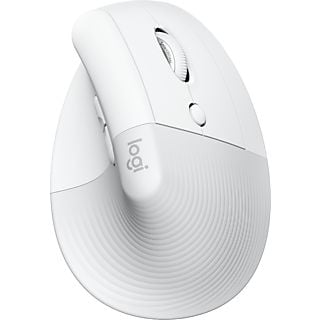 Ratón inalámbrico - Logitech Lift Vertical para Mac, Ergonómico, Smartwheel, Accesos directos, Multidispositivo, 4000 ppp, Blanco