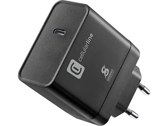 CELLULAR LINE Charger Ultra PD - Caricabatterie (Nero)