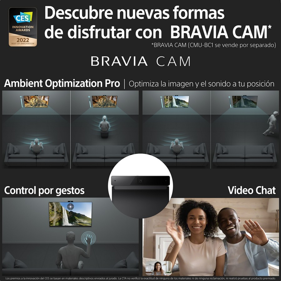 Un anuncio que muestra una Bravia Cam con personas interactuando con pantallas.