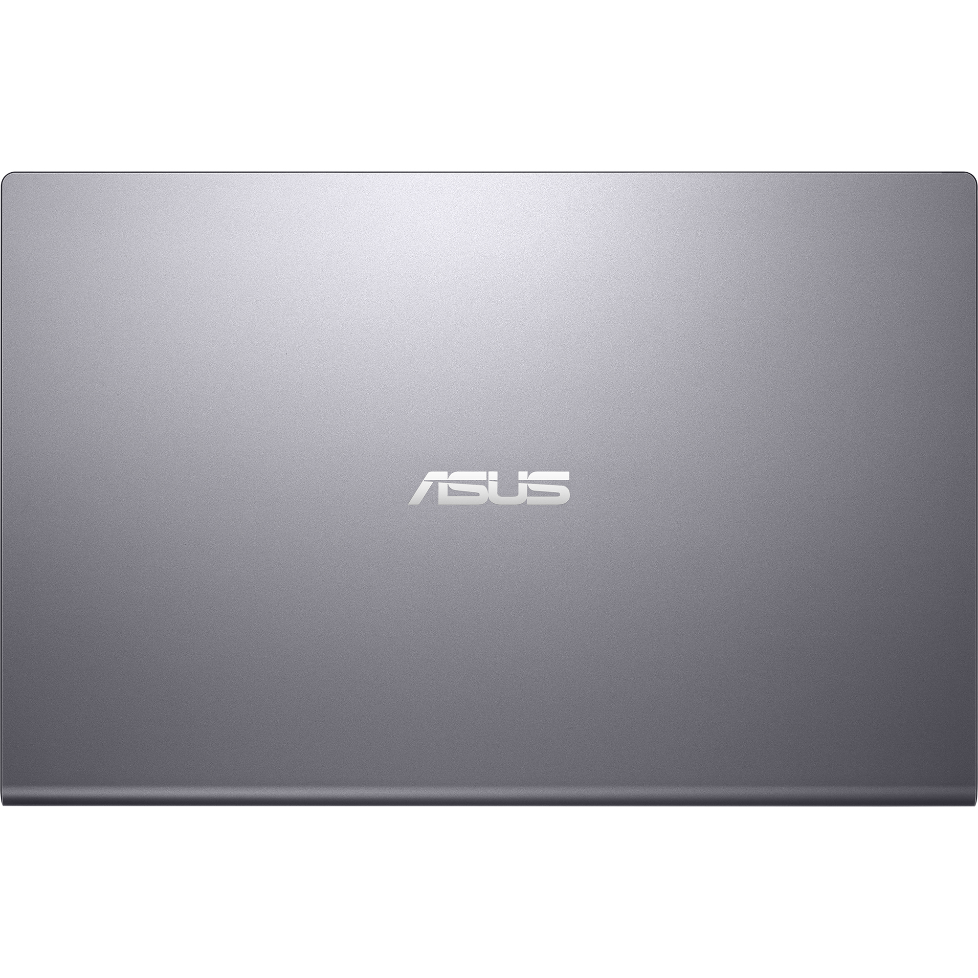 Tapa de portátil gris con el logotipo de ASUS en el centro.