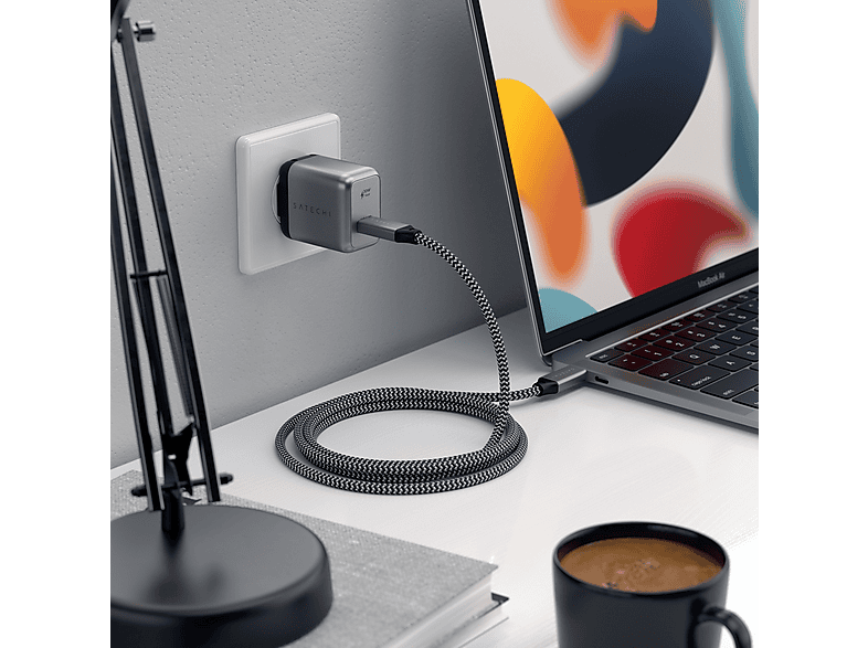 Satechi ST-UC30WCM-EU USB-C PD GaN Wall Charger, grau; Ladegerät — Foto 4 von 5