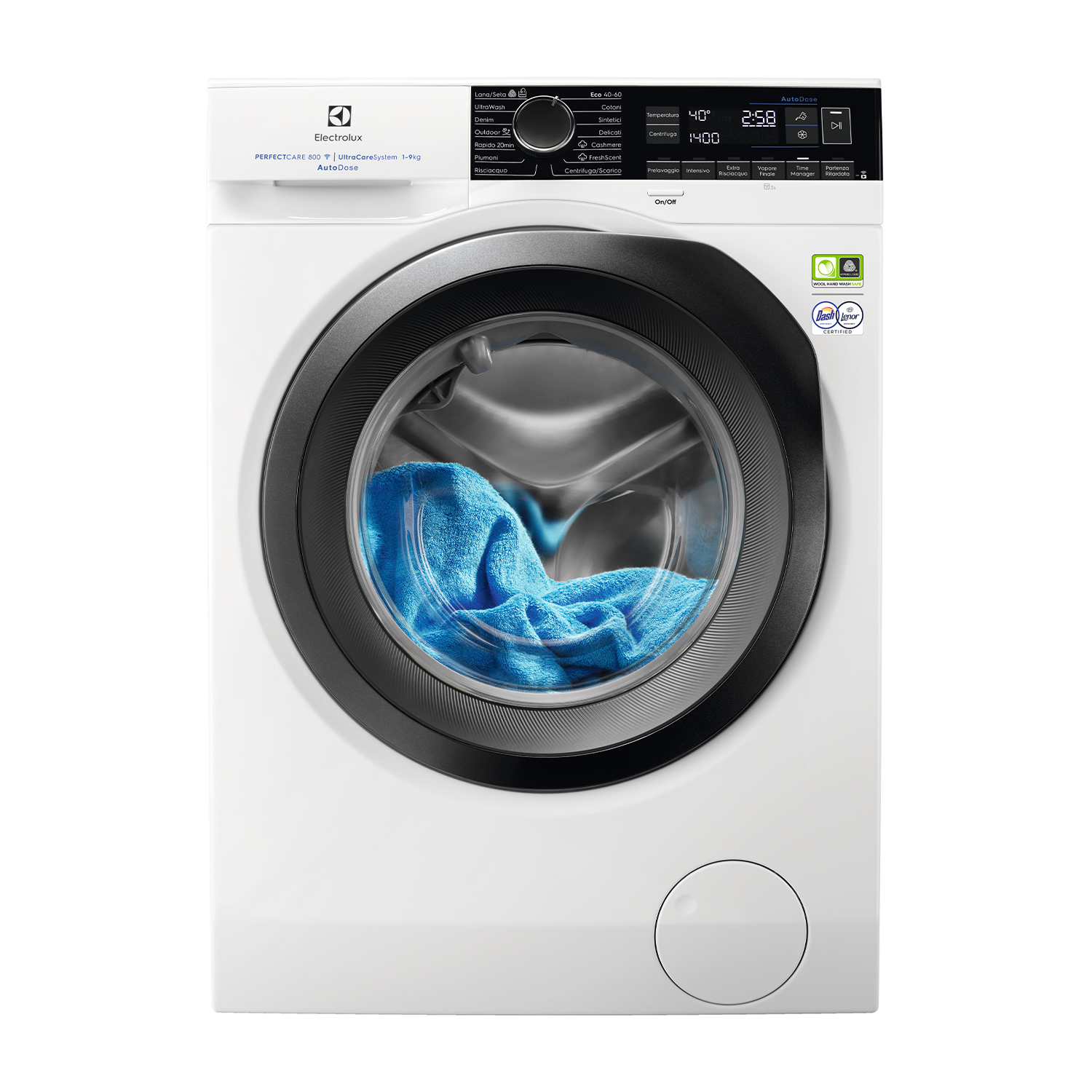 Electrolux Ew8F296Bq Lavatrice, Caricamento frontale, 9 kg, 63,6 cm, Classe A