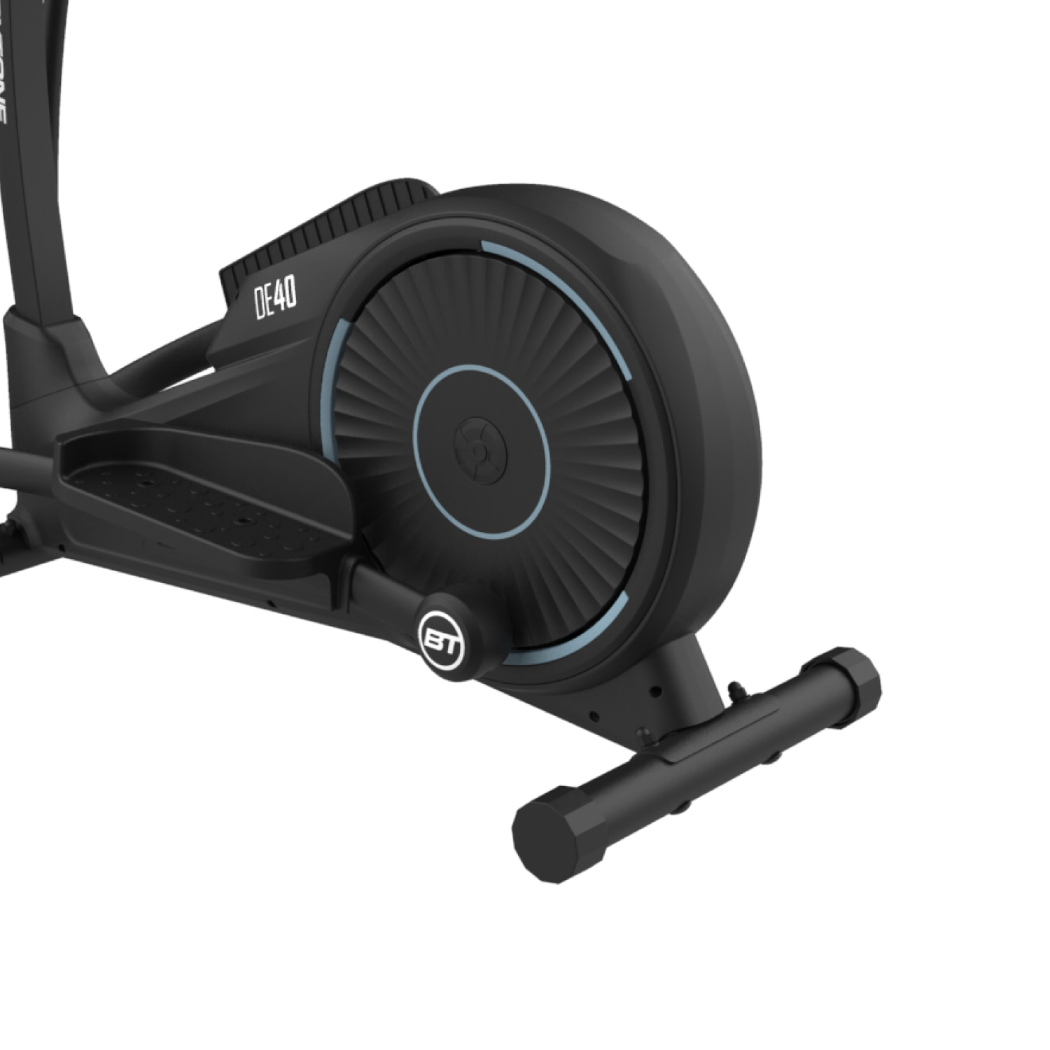Bicicleta elíptica - Bodytone DE40, Zancada 36 cm, Volante inercia 12 kg, Peso Máx. 150 kg, 32 Niveles Intensidad, LCD, Negro