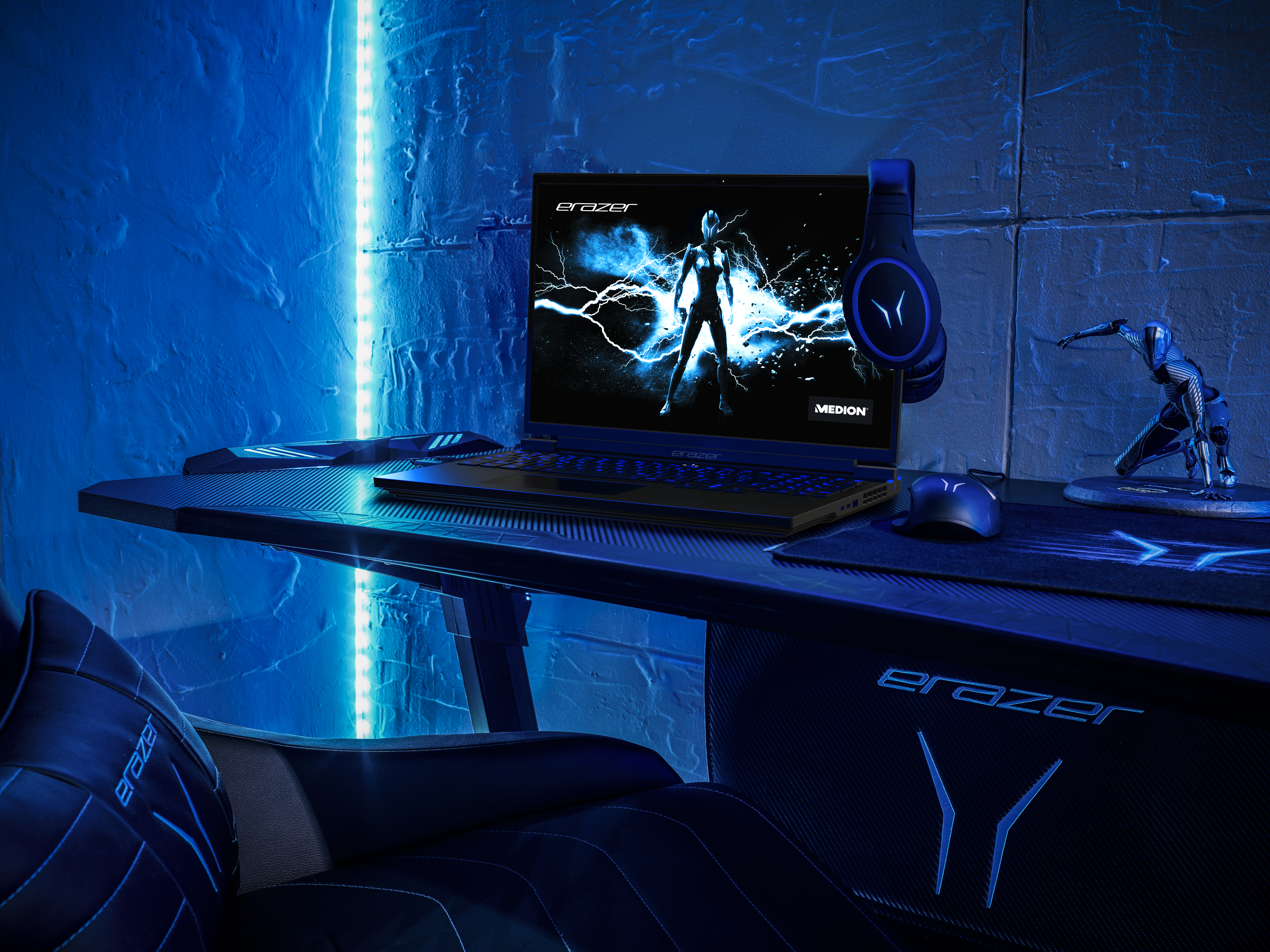 ERAZER Major X10 (MD 62396) - Notebook videogiochi, 16 ", Intel® Core™ i7, 1 TB SSD, 32 GB RAM, Intel® Arc™ 7 A730M (12 GB, GDDR6), Nero