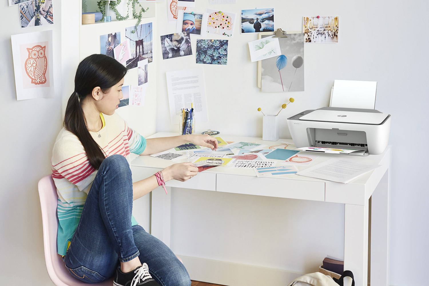 HP  Deskjet 2721e - Printen, kopiëren en scannen - Inkt - HP+ geschikt - Incl. 6 maanden Instant Ink (26K68B#629) All-in-one printer
