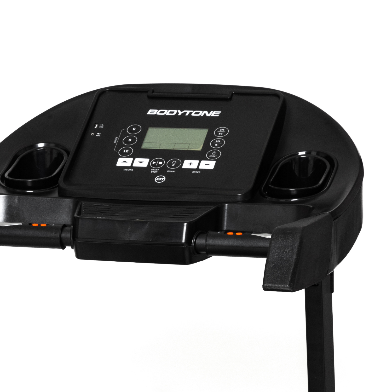 Cinta de correr - BodyTone DT16, 1865 W, Velocidad 16 Km/h, Potencia 2.5 CV, Peso Máx. 120 kg, Inclinación 15 Niveles, Negro
