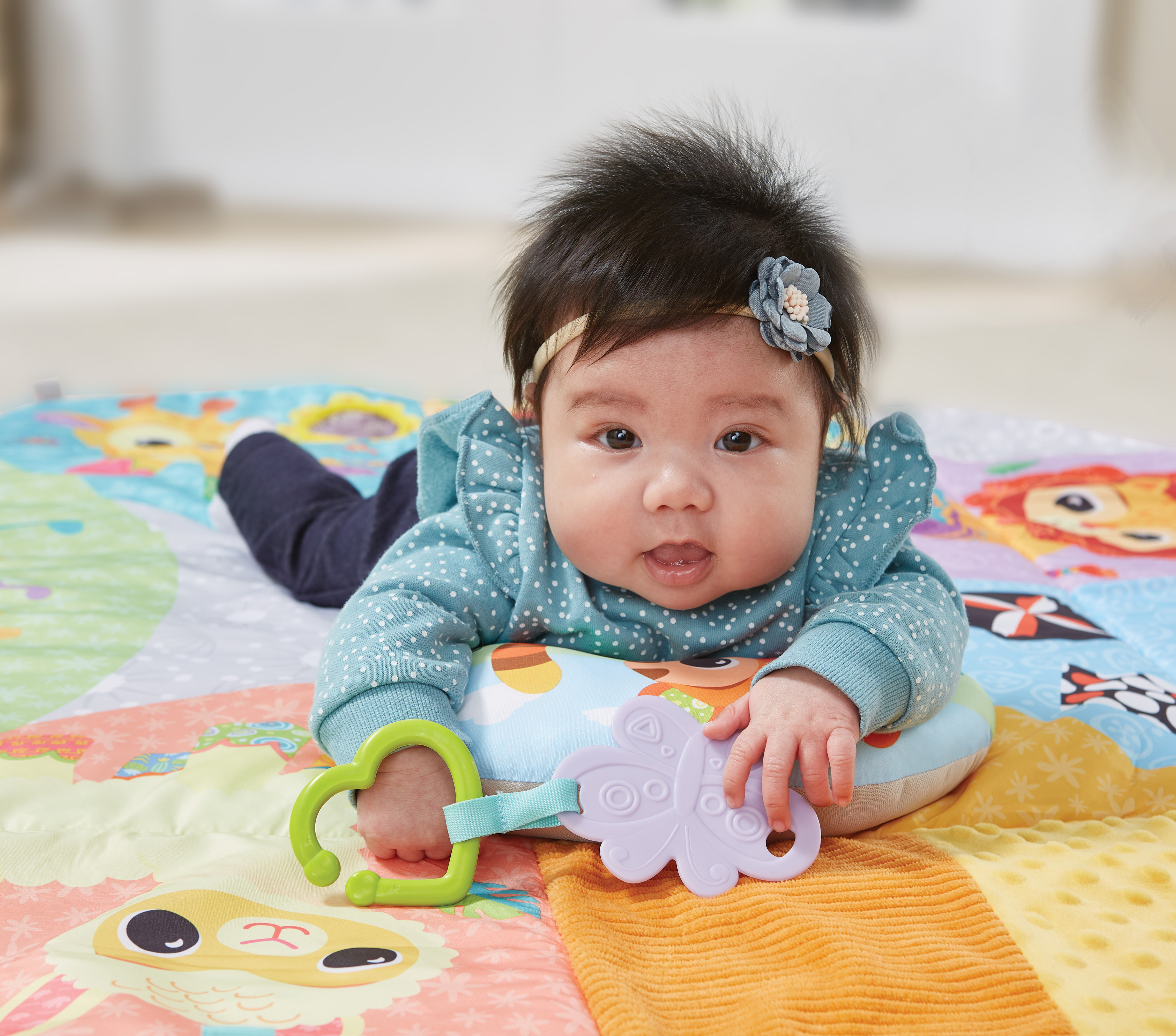 VTECH 7-in-1 Entdecker-Spieldecke Baby-Spielcenter, Mehrfarbig