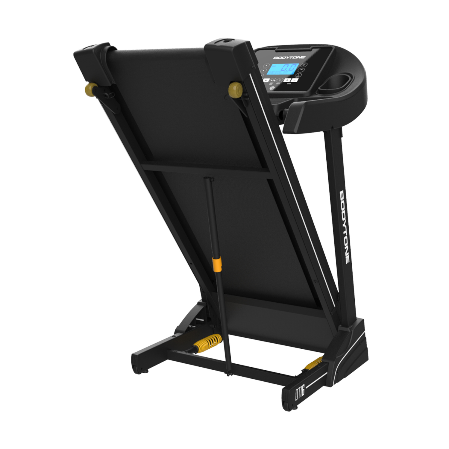 Cinta de correr - BodyTone DT16+, Velocidad 16 Km/h, Potencia 2,5 CV, Peso Máx. 120 kg, Bluetooth, Plegable, Negro