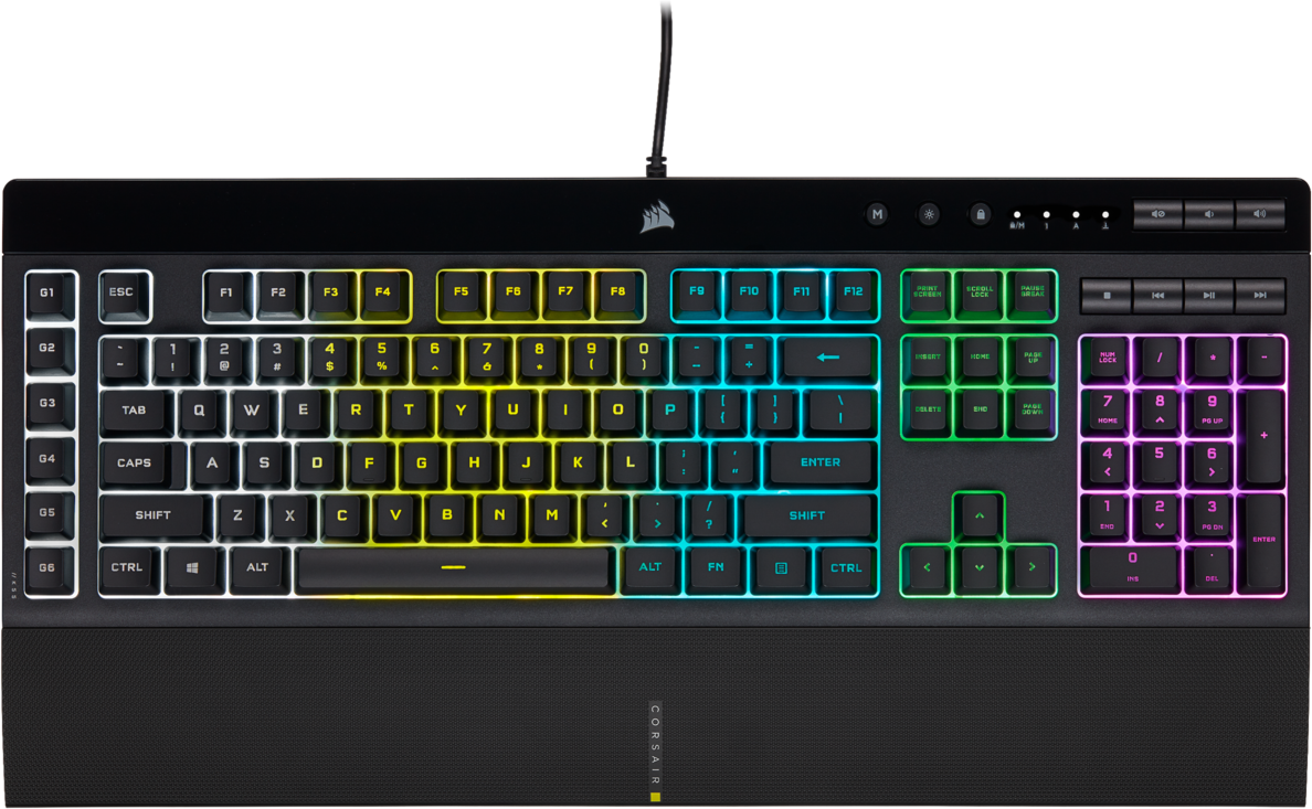 CORSAIR K55 RGB PRO membrános Gaming billentyűzet, RGB, US Angol kiosztás (CH-9226765-NA)