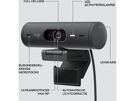 LOGITECH Brio 500 Grafiet Webcam