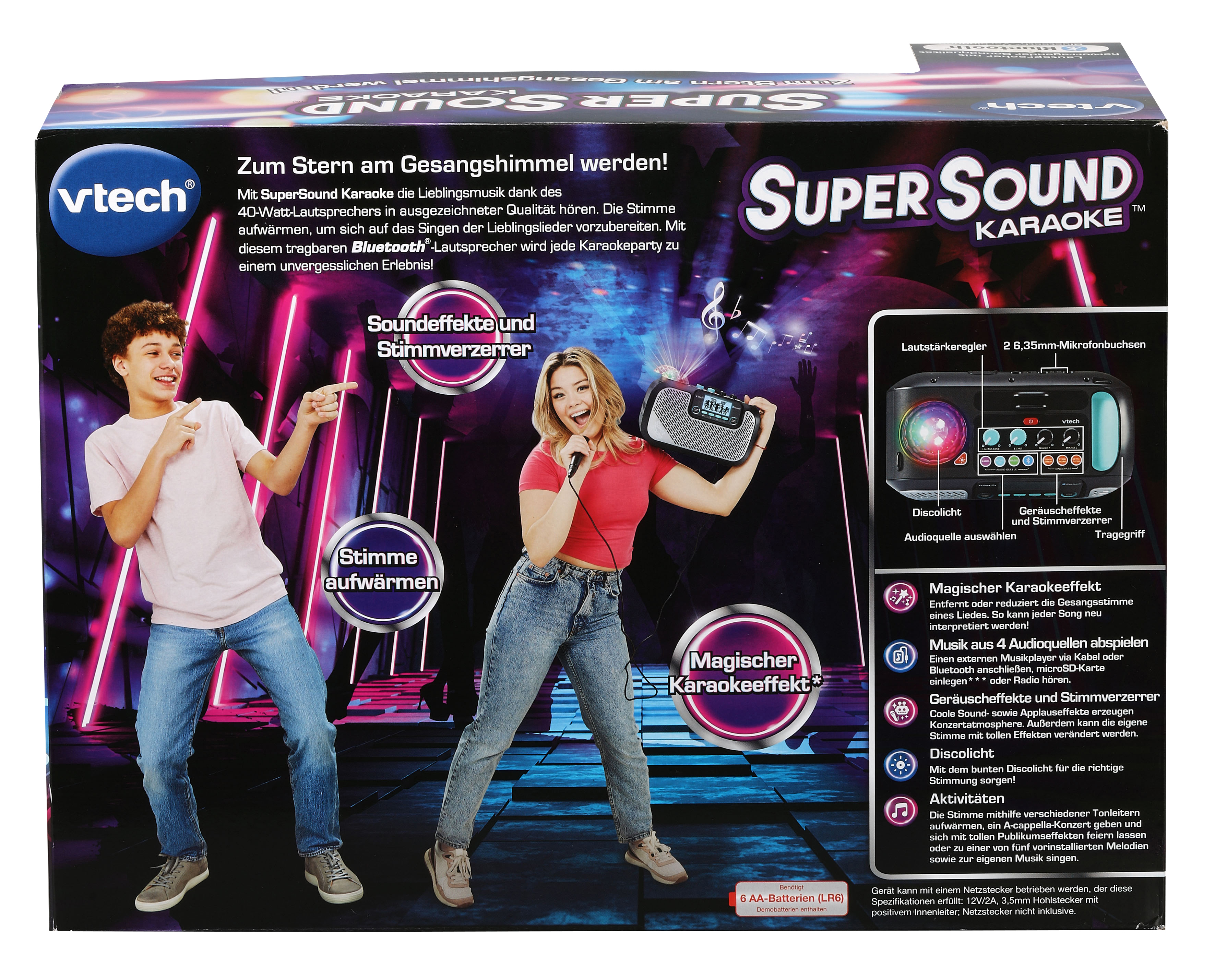 VTECH Karaoke Musikspielzeug, Mehrfarbig SuperSound