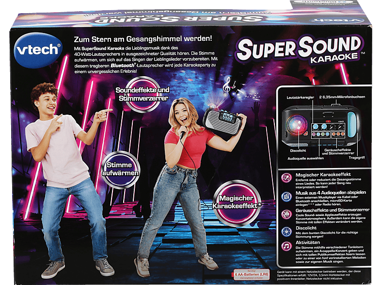 VTECH SuperSound Karaoke Musikspielzeug, Mehrfarbig Musikspiele