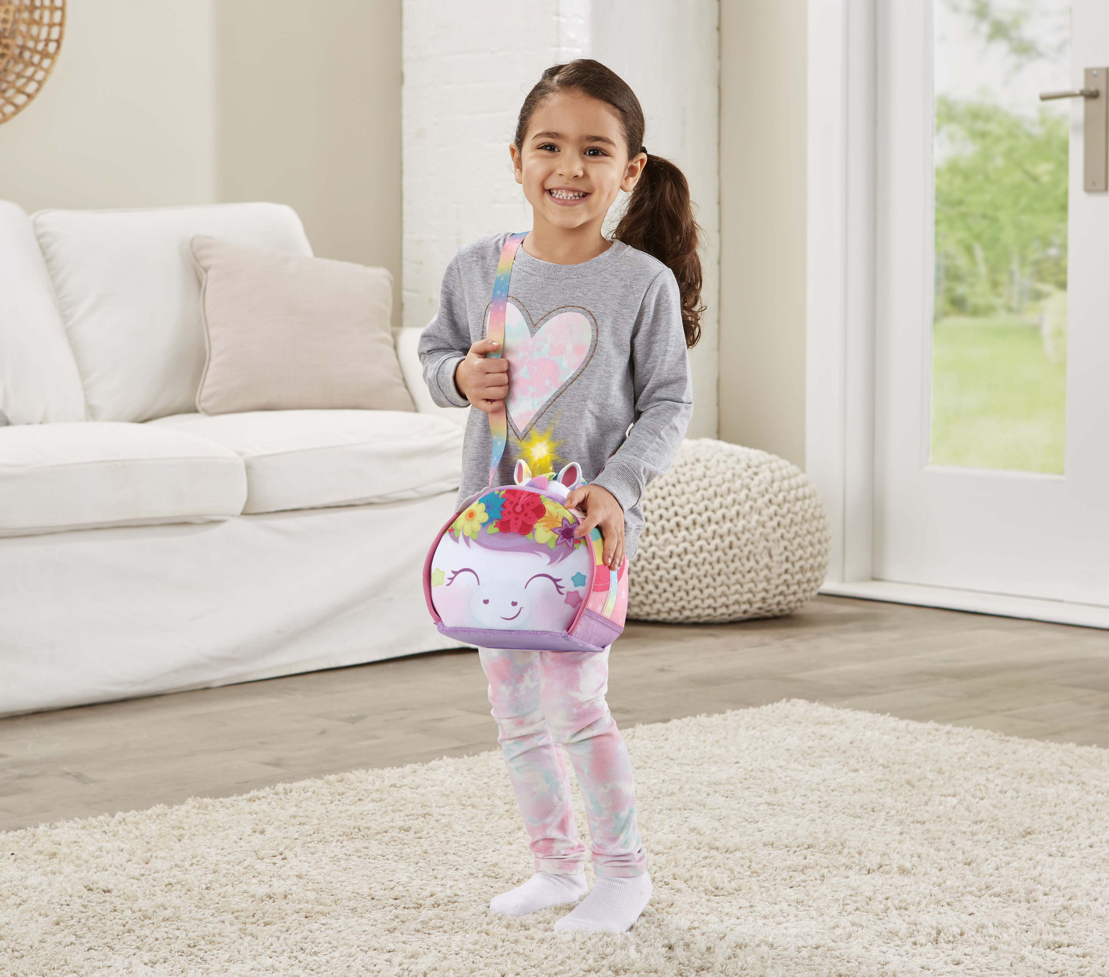 Love Funktionspuppe, - Little mit VTECH Emily Mehrfarbig Handtasche Einhorn