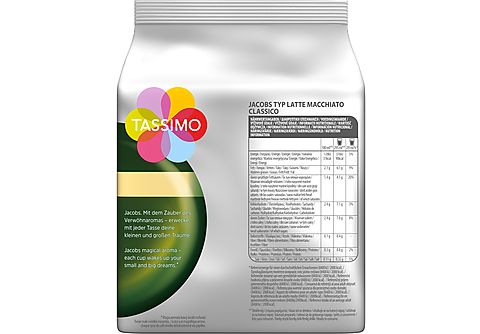 TASSIMO Kaffeekapsel Latte Macchiato Classico (16 Kapseln = 8 Getränke, Kompatibles System: Tassimo)
