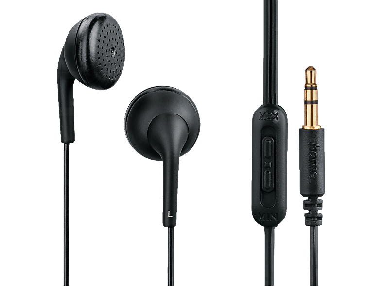 Kopfhörer HAMA Tubby, In-ear Kopfhörer Schwarz Schwarz | MediaMarkt