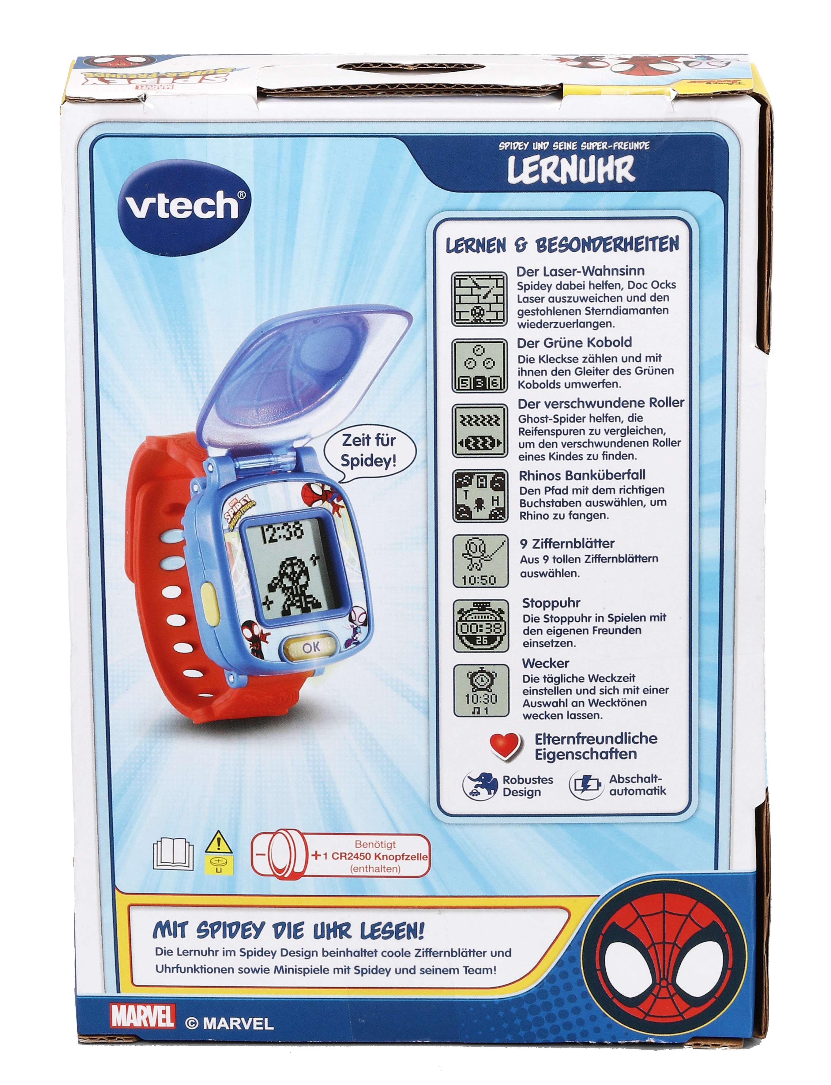 VTECH Spidey und seine Super-Freunde - Lernuhr Lernuhr, Mehrfarbig