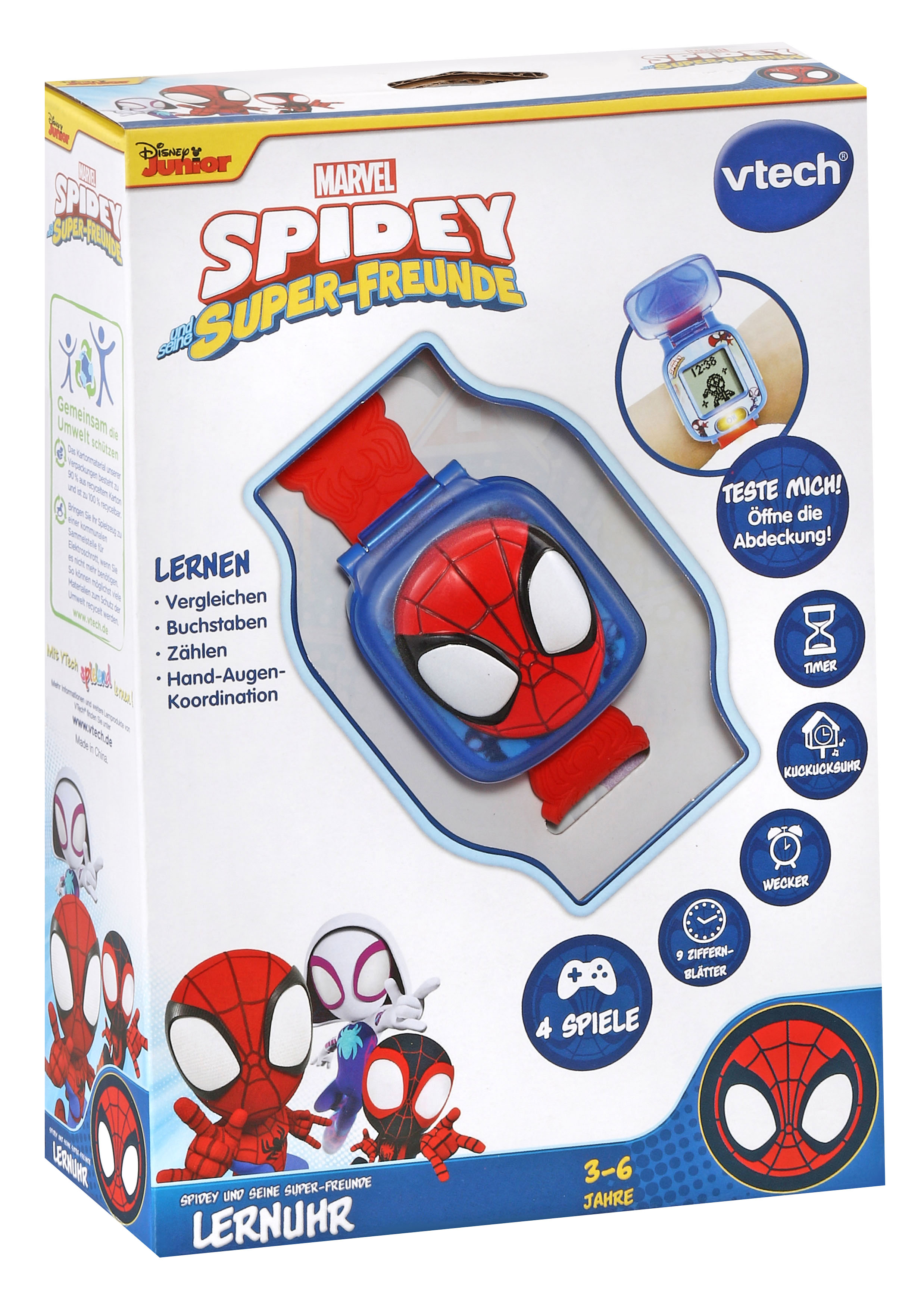 VTECH Spidey und seine Super-Freunde - Lernuhr Lernuhr, Mehrfarbig