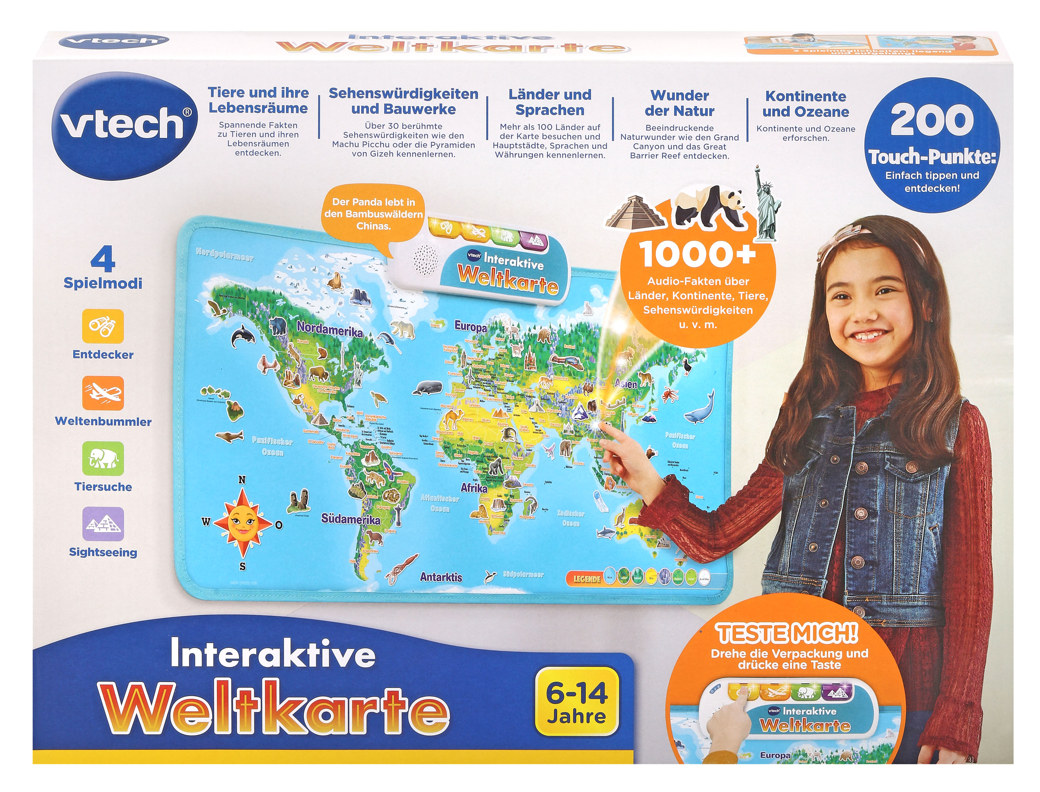 Weltkarte, Weltkarte Interaktive Mehrfarbig Interaktive VTECH