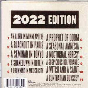 Die Rückseite eines Musikalbums mit einer Liste von Songtiteln. Die Worte '2022 Edition' stehen oben.