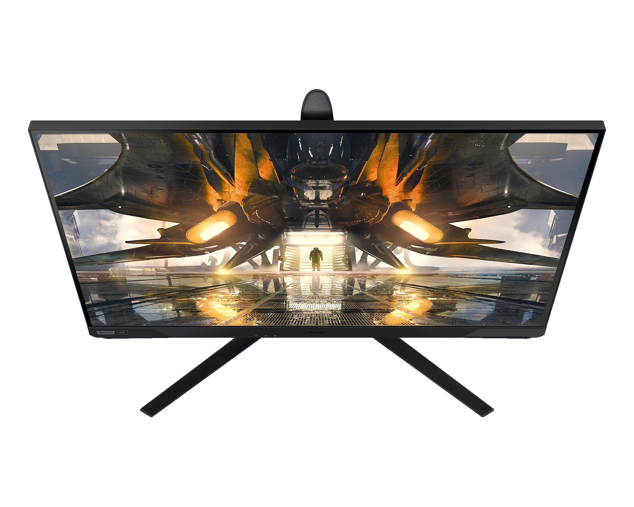 Un monitor de ordenador muestra una imagen del interior de una nave espacial.