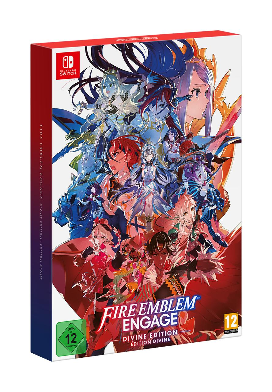 Box-Art für Fire Emblem Engage, ein Switch-Spiel, mit mehreren Anime-Charakteren.