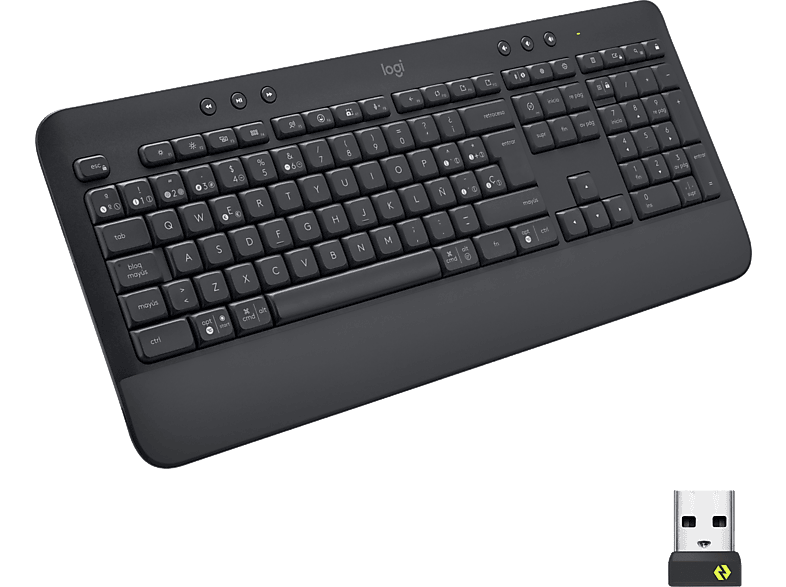 Teclado inalámbrico  Logitech K380S, Bluetooth-USB, Multidispositivo,  Multisistema, Teclas programables, Teclas de accesos directos, Negro