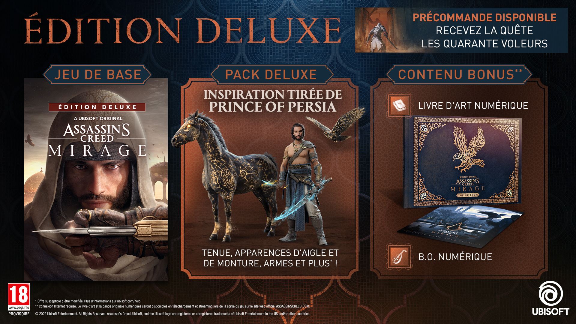 Boîte de jeu édition Deluxe avec visuels et détails du contenu extra.