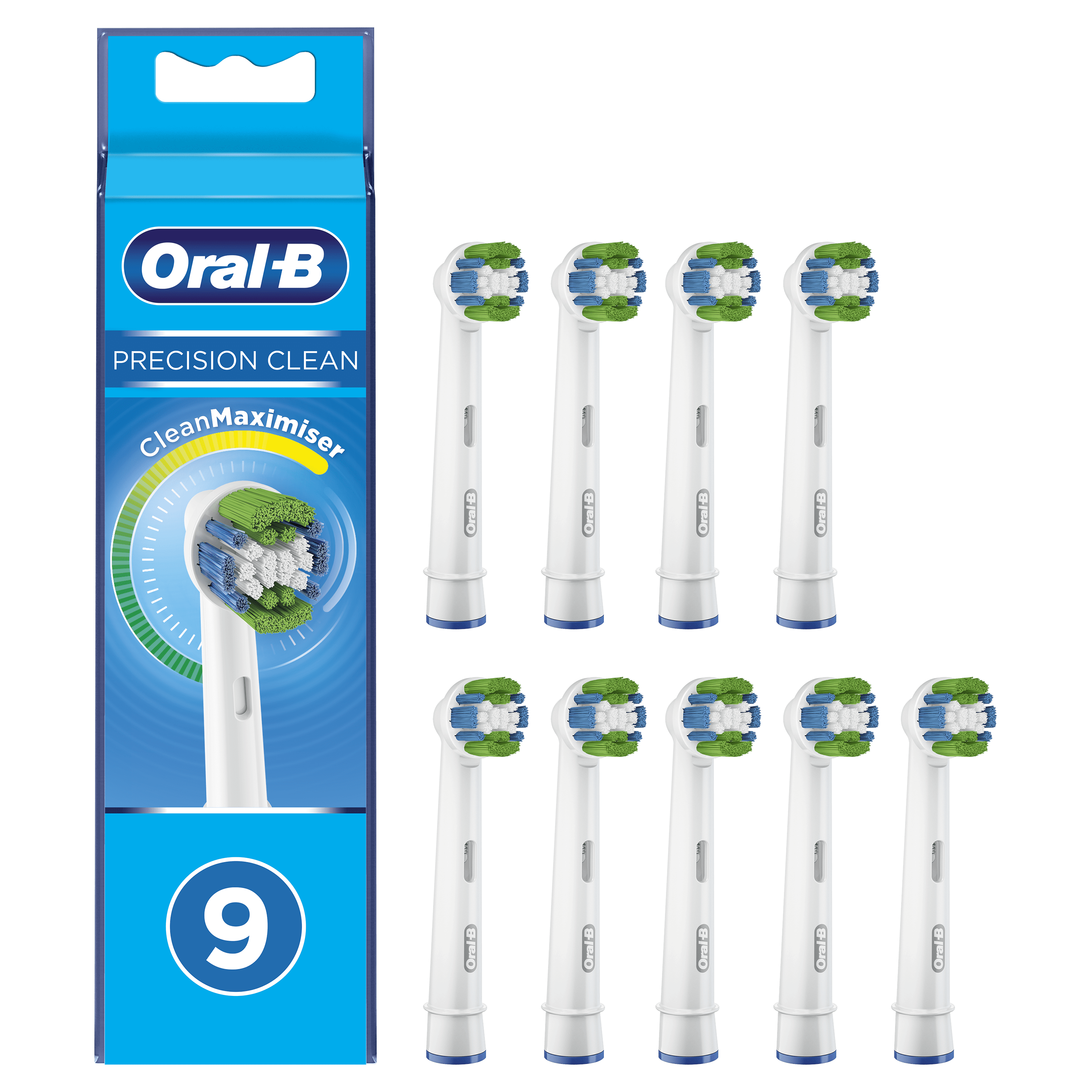Oral-B Precision Clean - Met CleanMaximiser-technologie - Opzetborstels - 9 Stuks