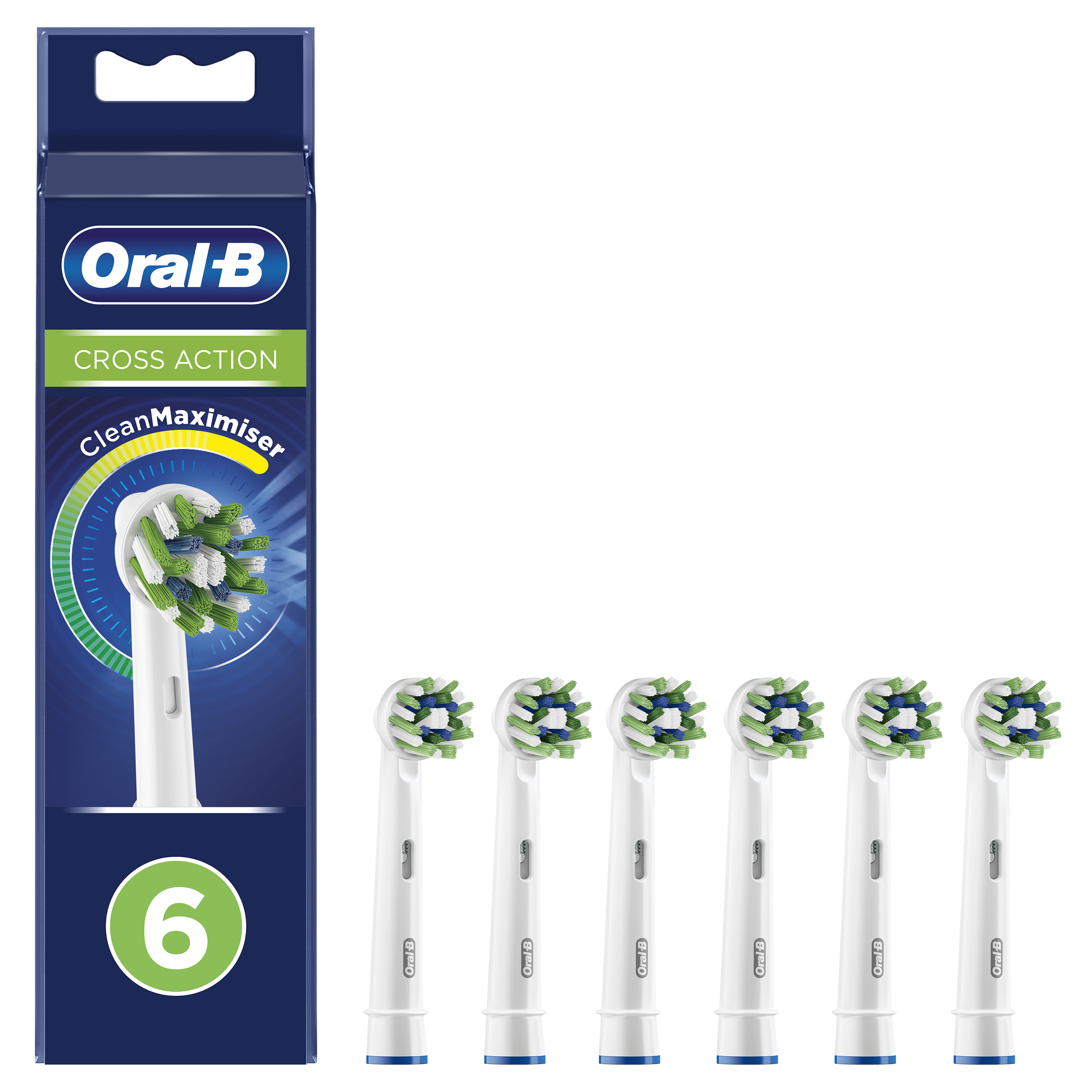 Oral-B CrossAction Met CleanMaximiser-technologie Opzetborstels 6 Stuks