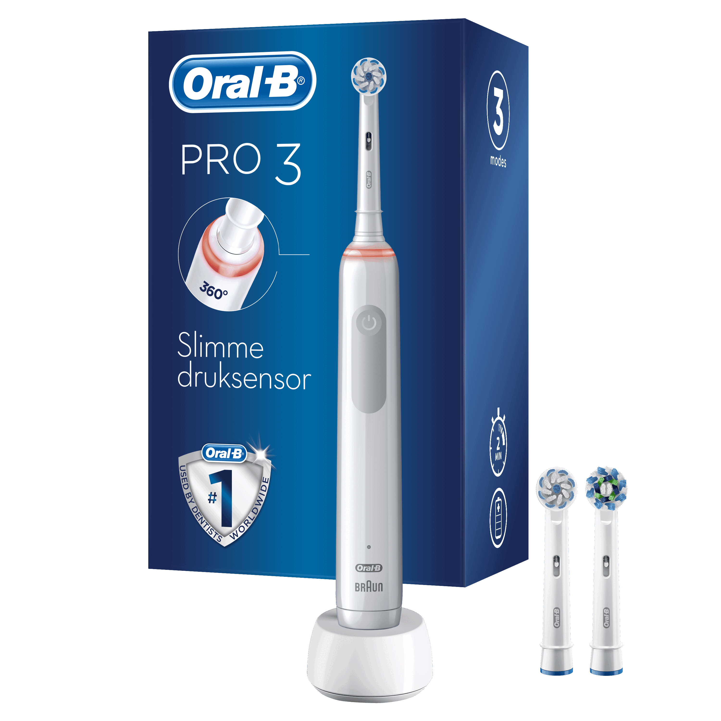 ORAL-B Pro 3 elektrische tandenborstel 80719288 Wit Snoerloos