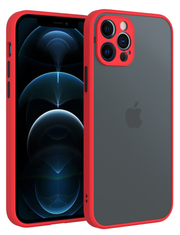 CASE AND PRO iPhone 14 Pro Max műanyag tok, piros-fekete (MATTIPH1467PMRBK)