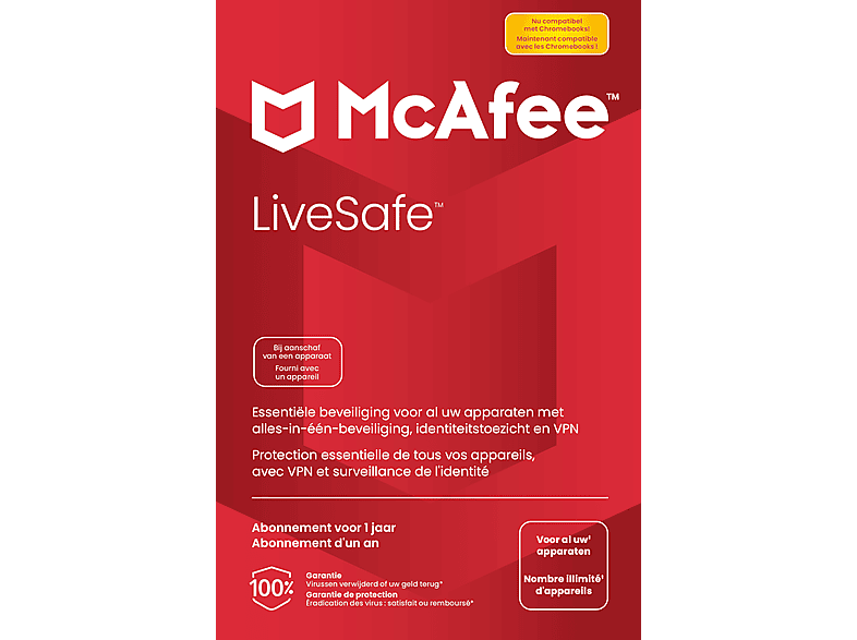 Mcafee Livesafe Attach Voor 1 Apparaat Jaar (windows Mac Android Ios) Nl/fr