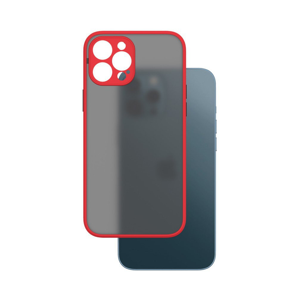 Telefontok piros szegéllyel a kamera kivágása körül. Kék telefon a háttérben.
