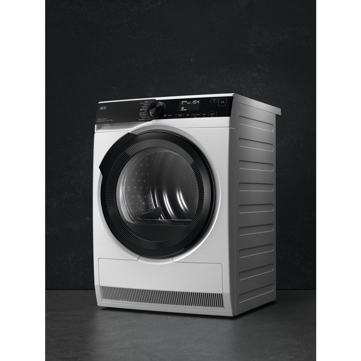 Serie Plus TR9A75680 Weiß mit / kg, AbsoluteCare® Schwarz Wärmepumpentrockner Schwarz) 3D-Scan-Technologie AEG A+++, / 9000 (8