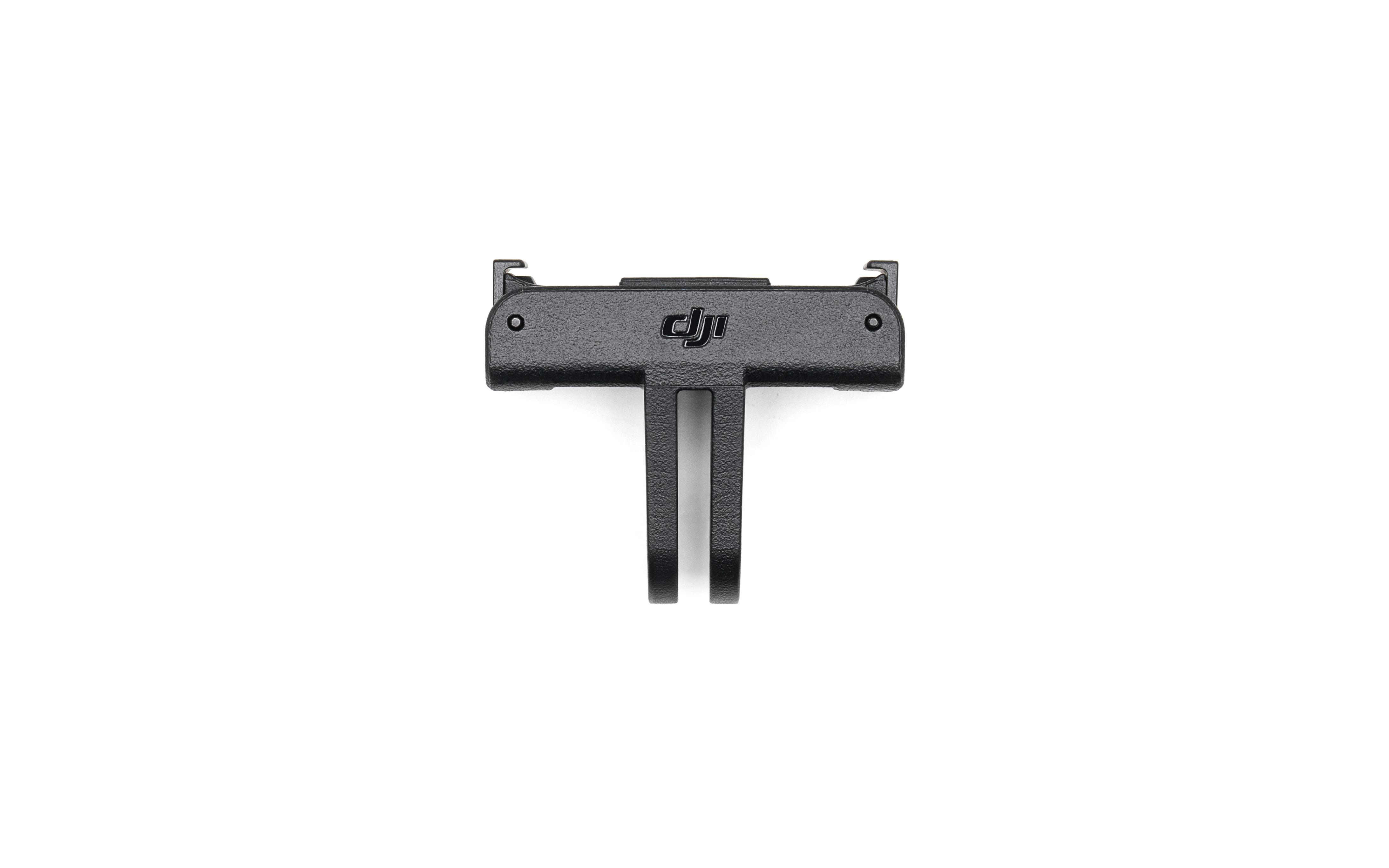 Schwarze DJI Drohnenhalterung aus Kunststoff mit DJI-Logo.