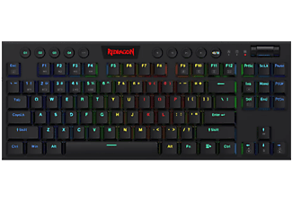 REDRAGON Horus vezeték nélküli TKL gaming billentyűzet, RGB, 2,4GHz+BT, Blue SW, Magyar (K621-RGB_BLUE_HU)