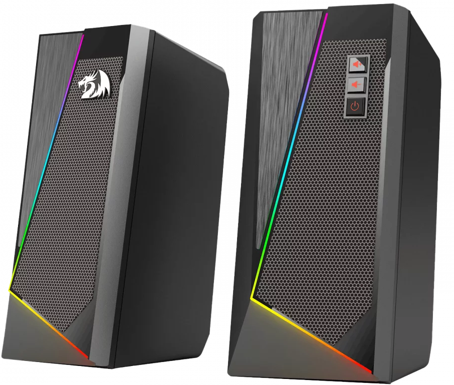 REDRAGON Anvil sztereó hangszóró, 3,5 mm Jack, 2x5W, fekete (GS520)