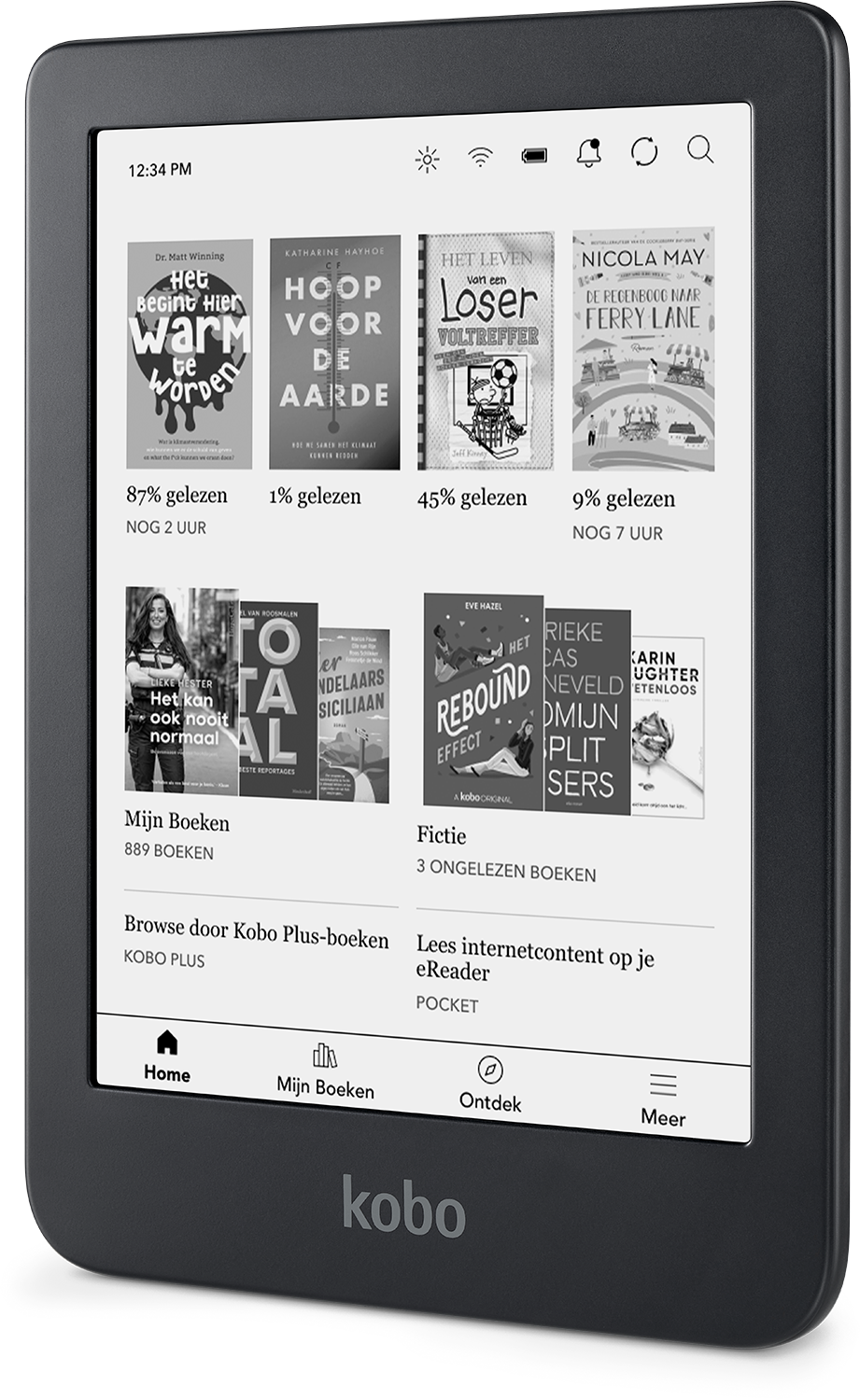 Kobo Clara 2e Blauw - 6 Inch 16 Gb (ongeveer 12.000 E-books) Spatwaterbestendig