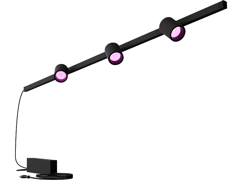 Philips Hue Perifo Railverlichting Muur Wit En Gekleurd Licht Basisset 3-spots Zwart