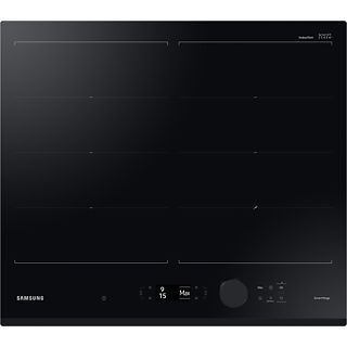 Placa inducción - Samsung NZ64B7799GK/U2,  4 zonas, 26cm x 37.65cm, Zona Dual Flex, WiFi, 59cm, Negro