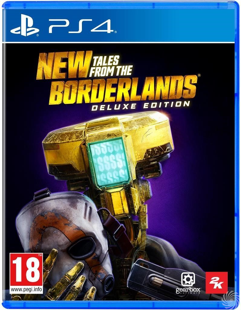 PS4 gamecover voor New Tales from the Borderlands. Deluxe Edition, 2K logo.