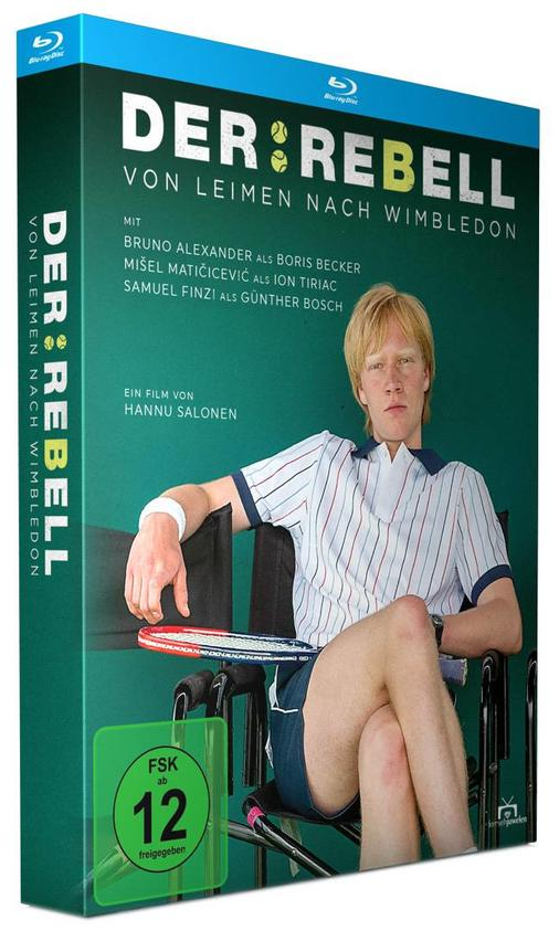 Blu-ray-Cover von "Der Rebell" mit einem Mann im Rollstuhl auf einem Tennisplatz.